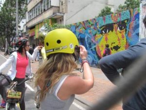 Graffiti bike tour Bogota